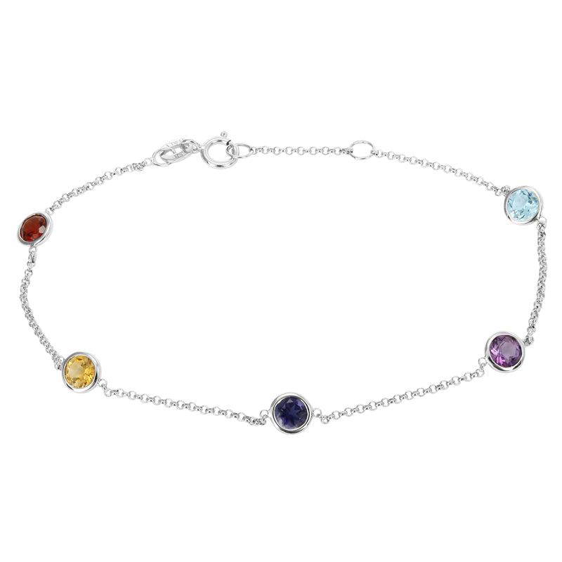 GEMSTONE MULTI DOT RAINBOW BRACELET