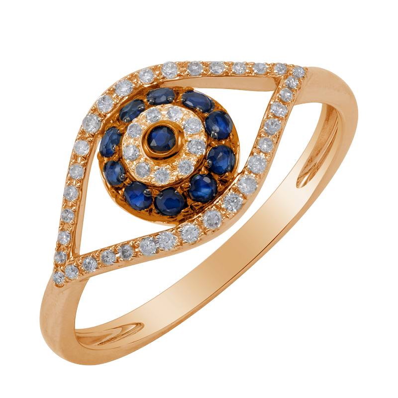 Evil Eye Sapphire Ring