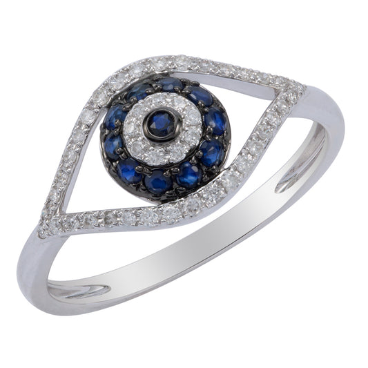 Evil Eye Sapphire Ring