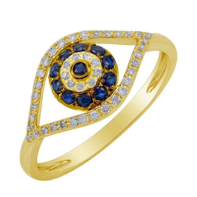 Evil Eye Sapphire Ring