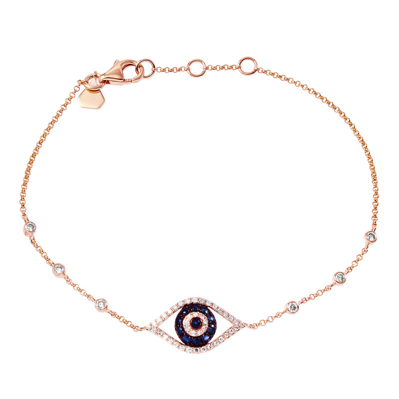 Evil Eye Sapphire Blue Bracelet