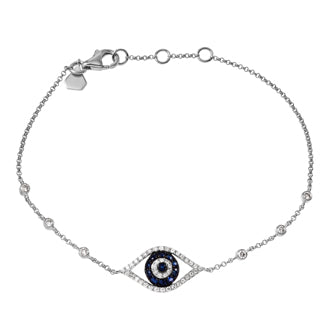 Evil Eye Sapphire Blue Bracelet