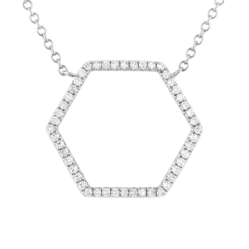 Hexagon Diamond Necklaces