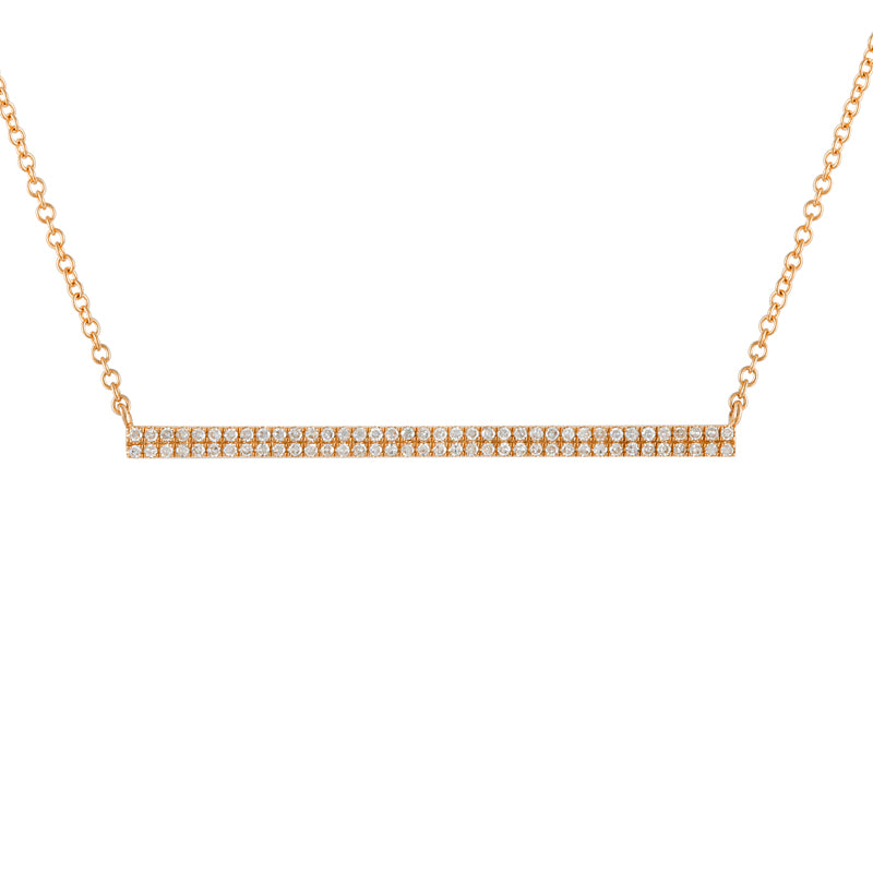 2 Row Bar Diamond necklaces