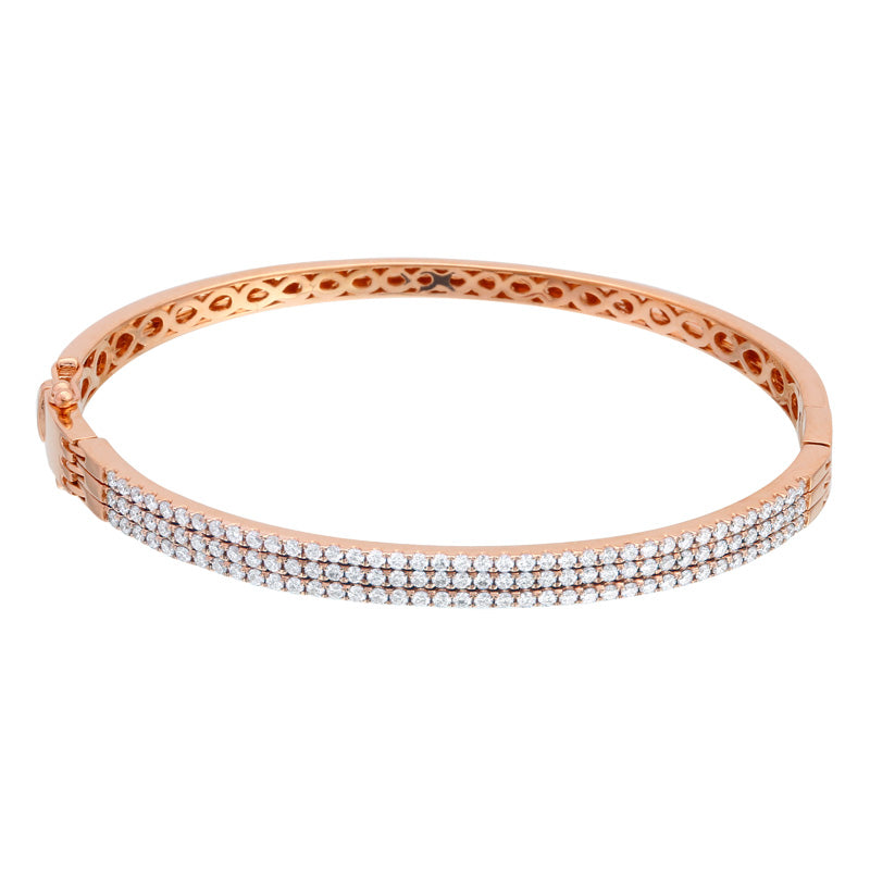 3 Row Diamond Bangle