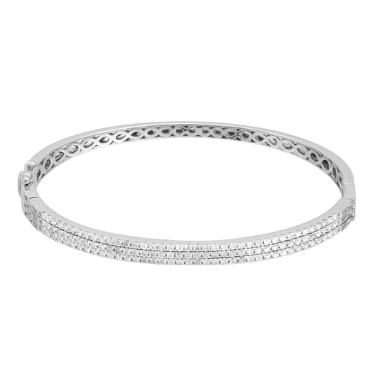 3 Row Diamond Bangle