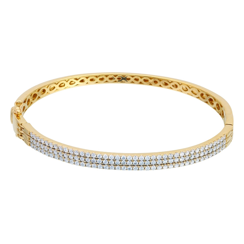 3 Row Diamond Bangle