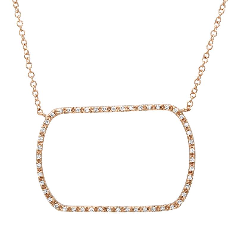 Rectangle Diamond Necklaces