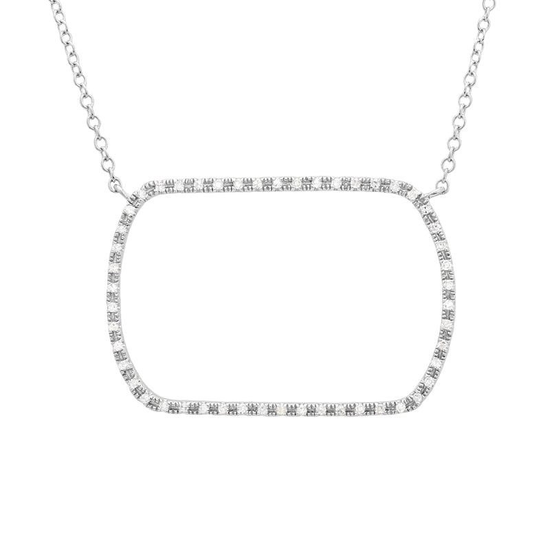 Rectangle Diamond Necklaces