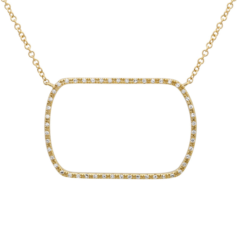 Rectangle Diamond Necklaces