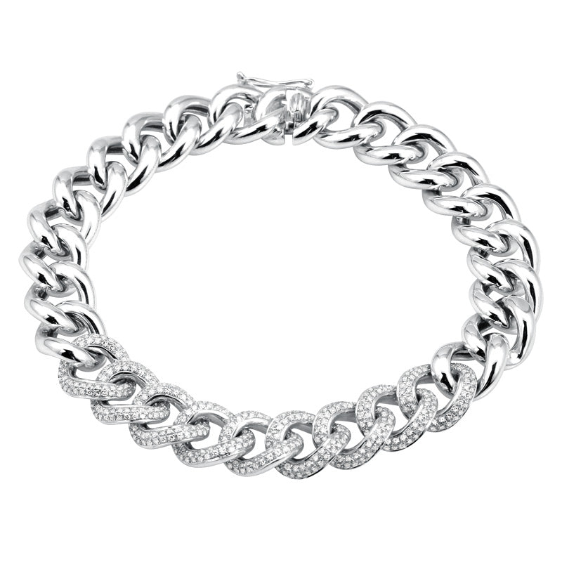 halfway link diamond bracelet