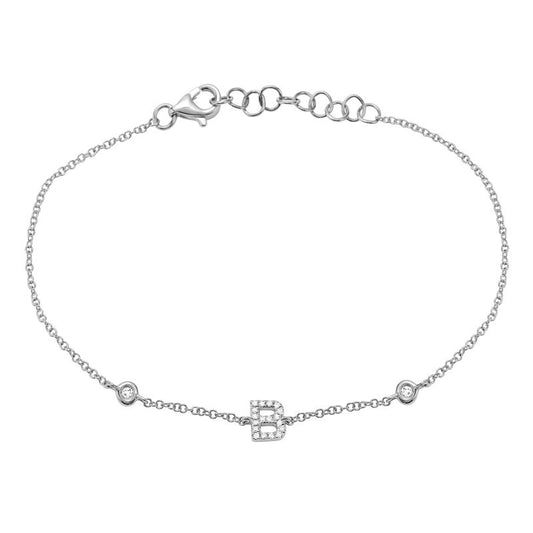 INITIAL -B DIAMOND BRACELET