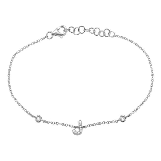 INITIAL -J DIAMOND BRACELET