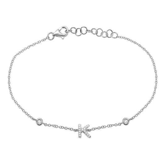 INITIAL -K DIAMOND BRACELET