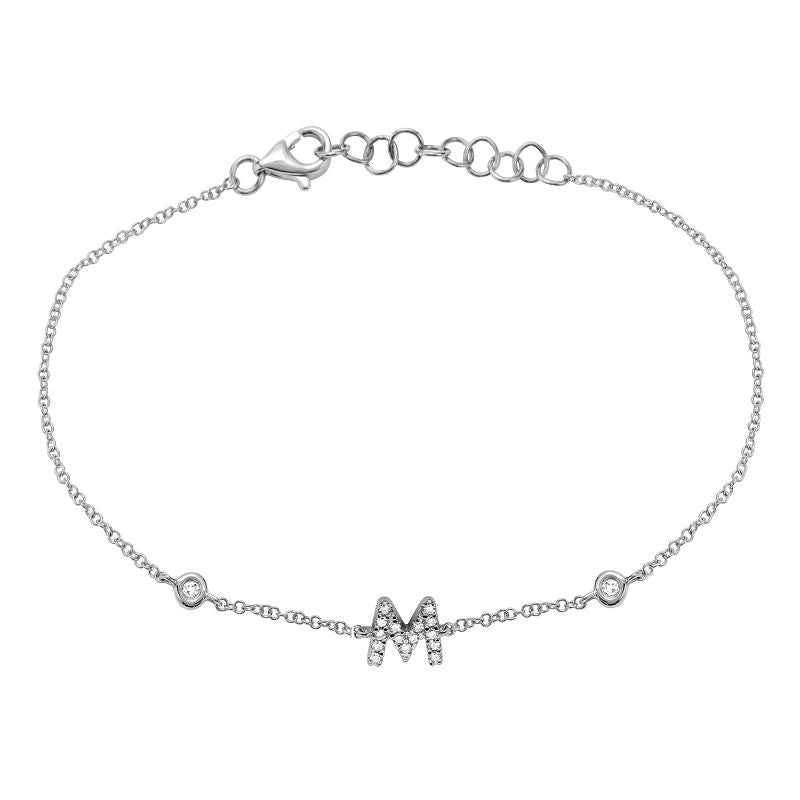 INITIAL -M DIAMOND BRACELET