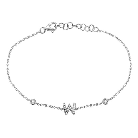 INITIAL -W DIAMOND BRACELET