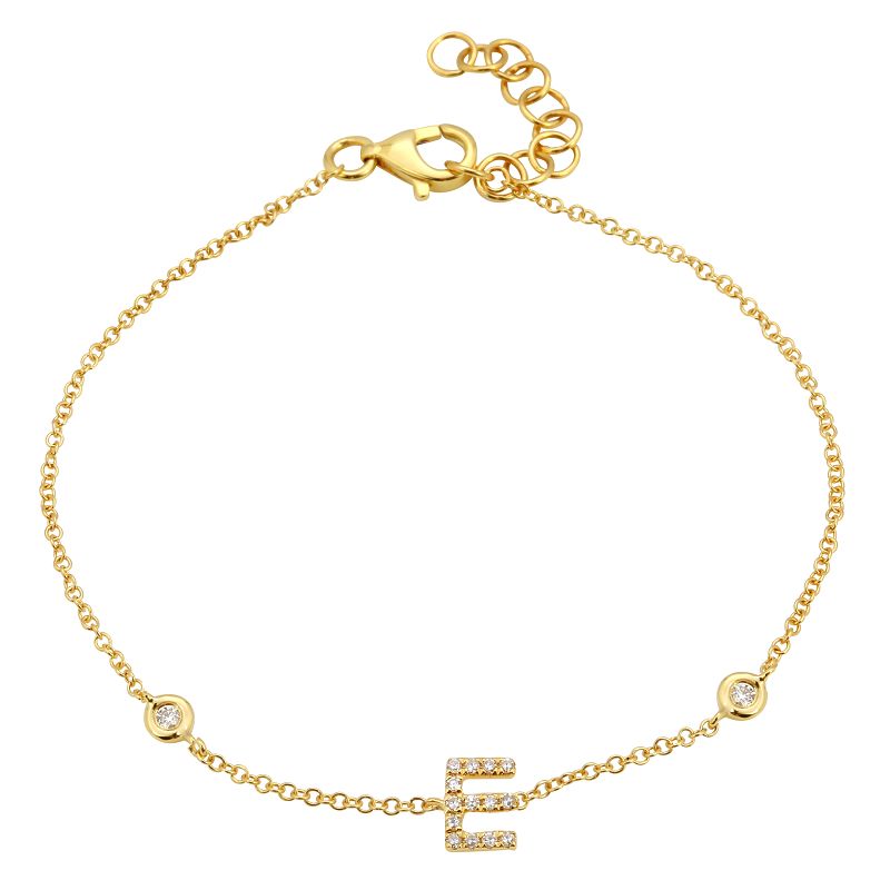 INITIAL -E DIAMOND BRACELET