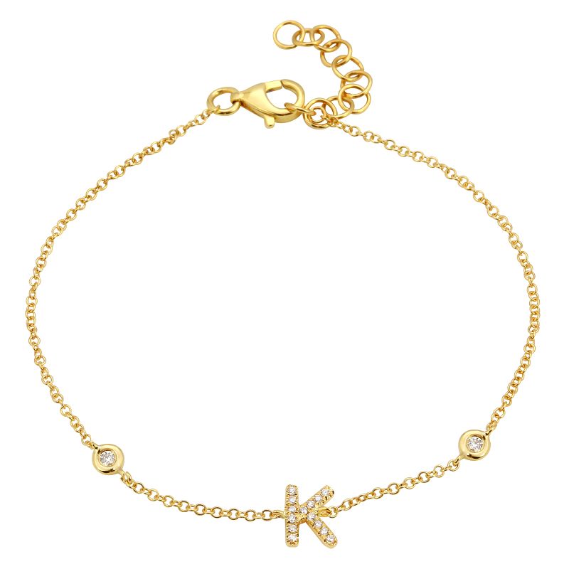 INITIAL -K DIAMOND BRACELET