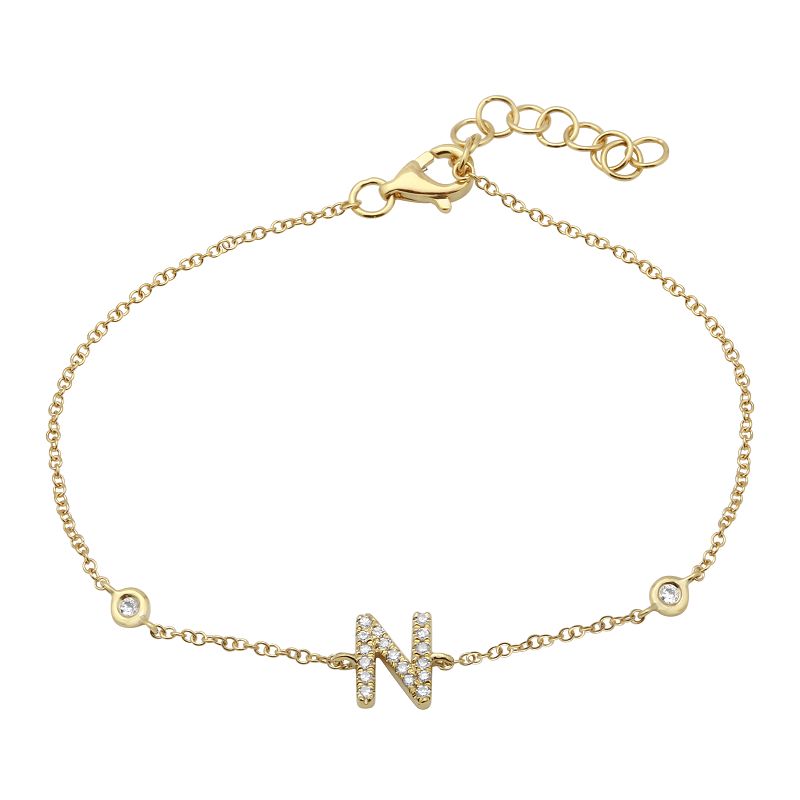 INITIAL -N DIAMOND BRACELET