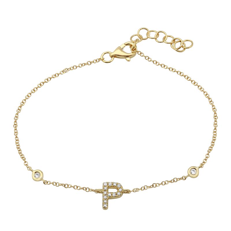 INITIAL -P DIAMOND BRACELET