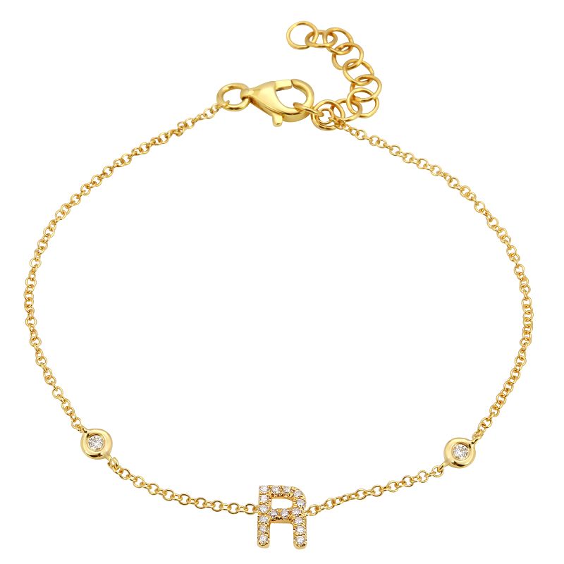 INITIAL -R DIAMOND BRACELET