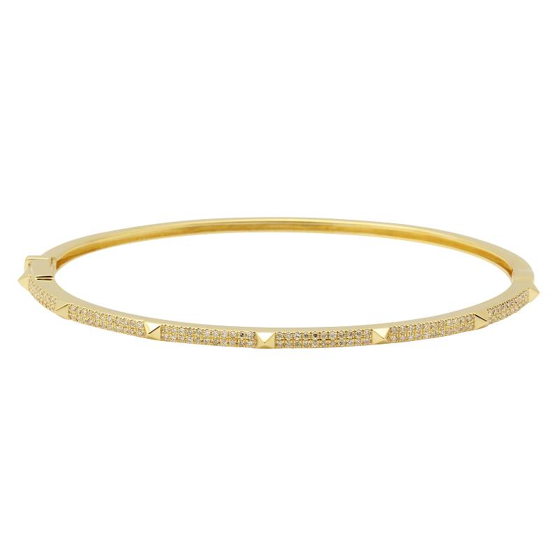 2 Row Pyramid Pave Bangle