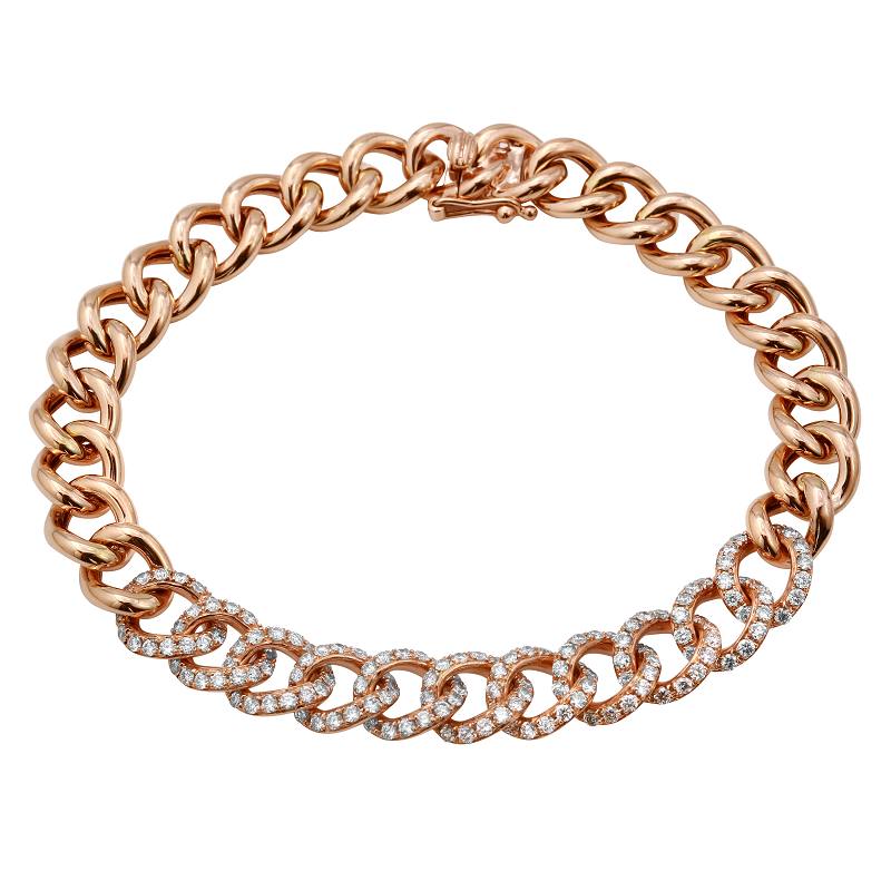 half link diamond bracelet