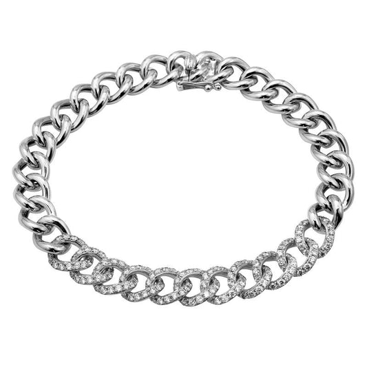 half link diamond bracelet