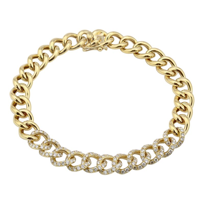 half link diamond bracelet