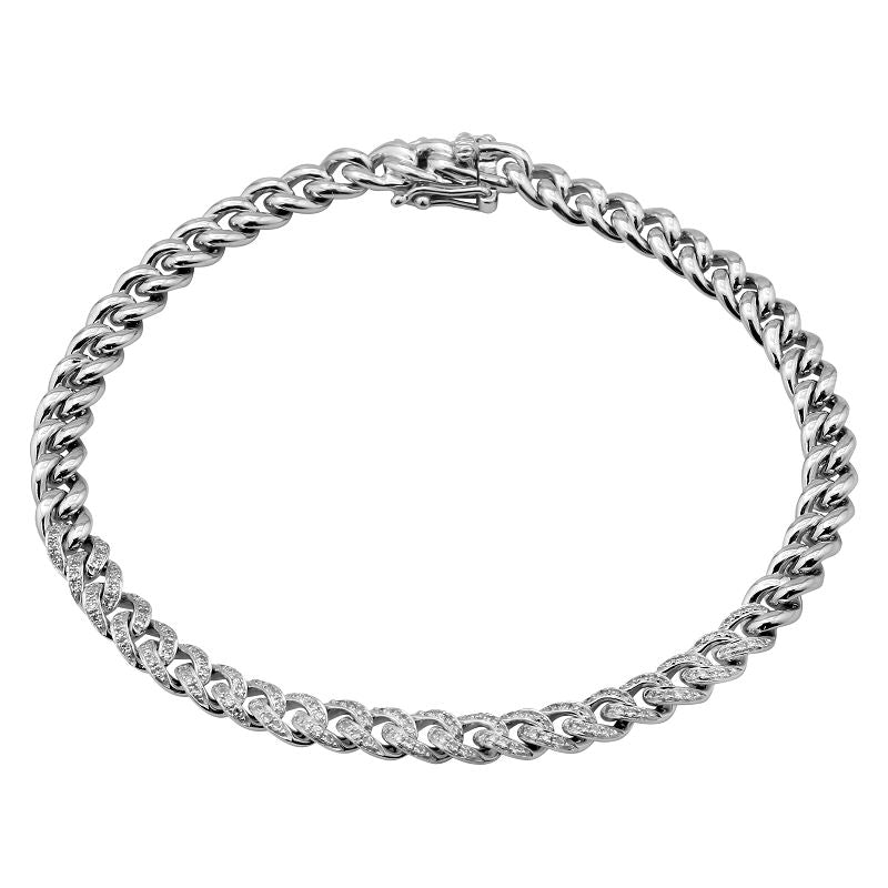 half links "S" diamond bracelet