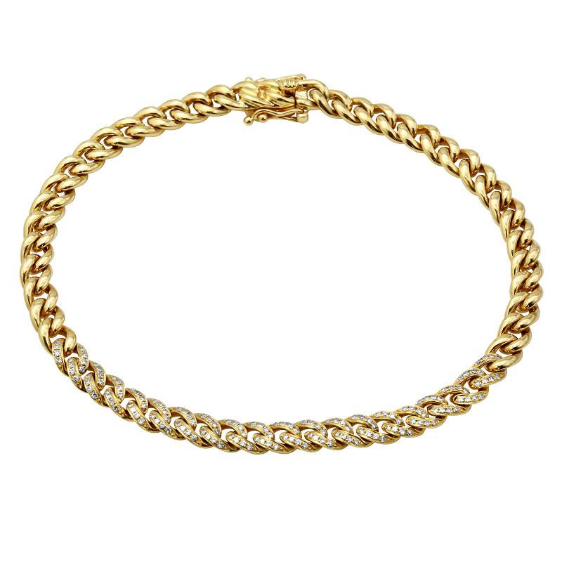 half links "S" diamond bracelet