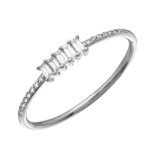 5 Baguette pave Ring