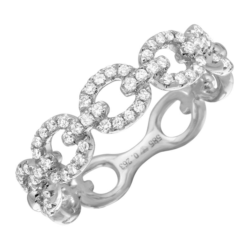 "O" Links Diamond Ring