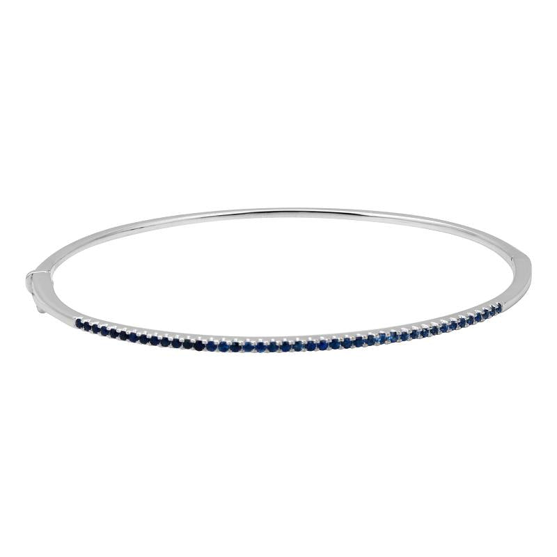 blue sapphire row bangle