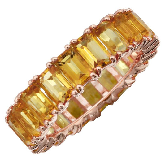 Emerald Cut Citrine Yellow