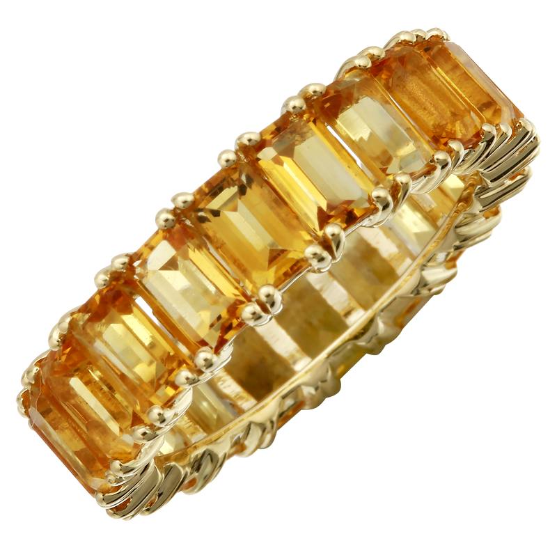 Emerald Cut Citrine Yellow