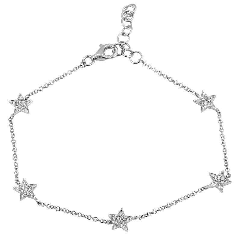 pave 5 stars bracelet