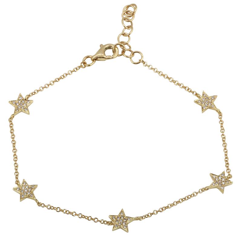 pave 5 stars bracelet