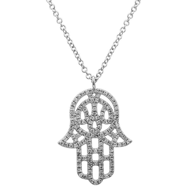 Hamsa Pand Diamond Necklaces