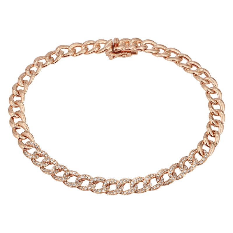 half way links diamond bracelet