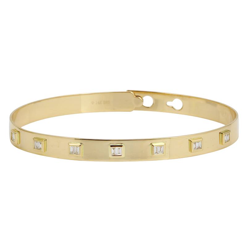 7 Double Baguette diamond Bangle