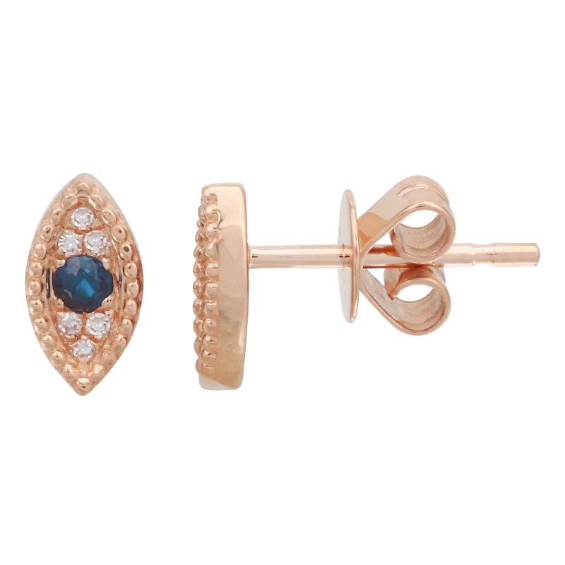 EYE DIAMOND+SAPPHIRE EARRING