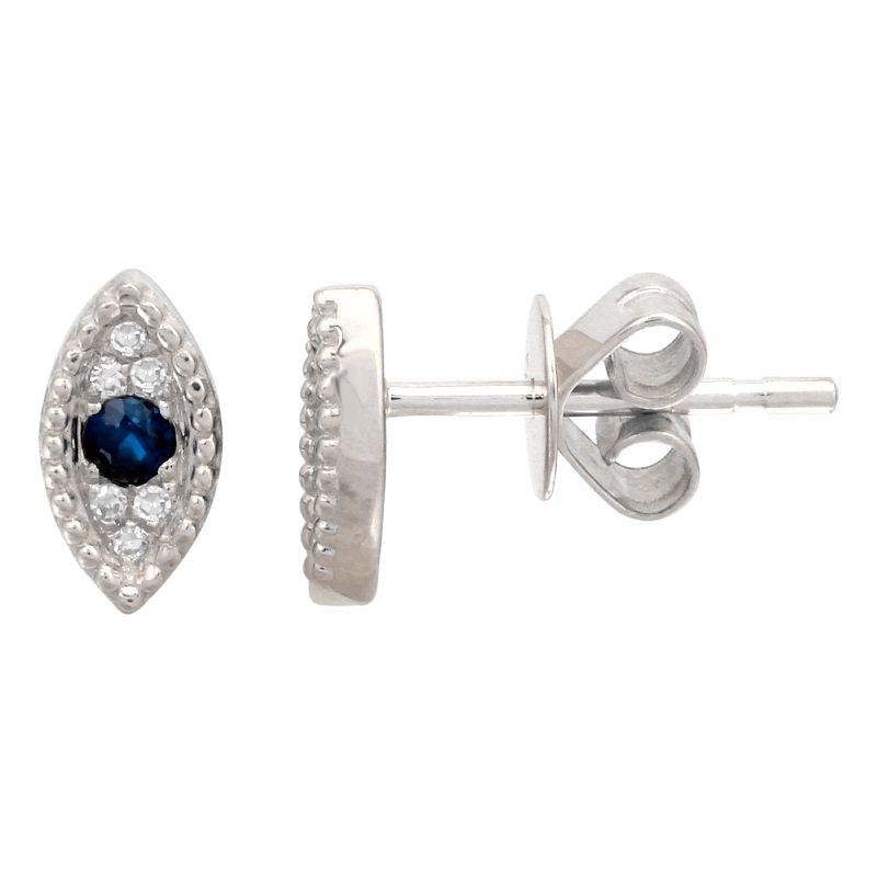 EYE DIAMOND+SAPPHIRE EARRING