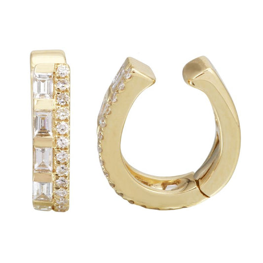 dots row & BAGUETTE DIAMOND EAR CUFF