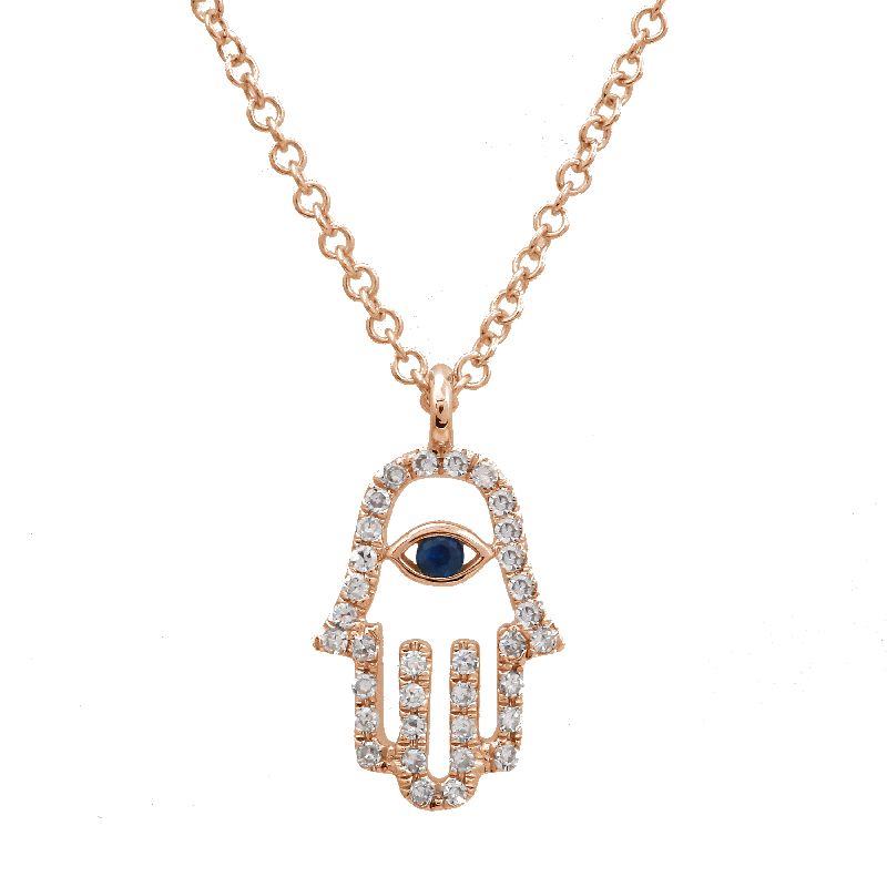 Hamsa + Evil Eye Pand Necklaces