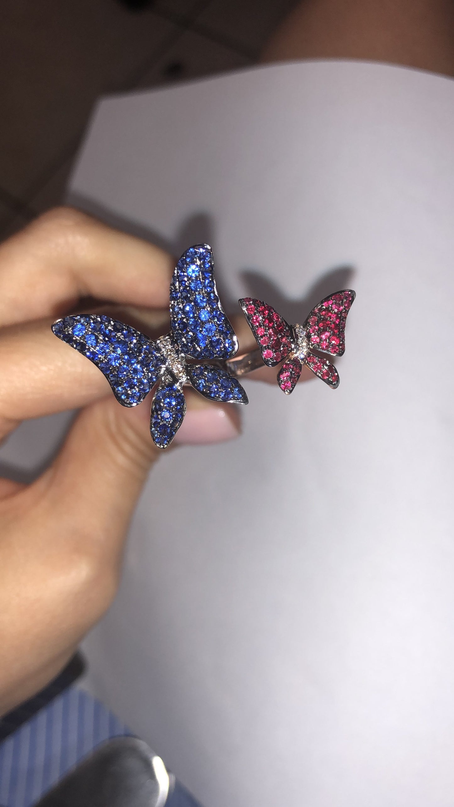 Double Butterfly ring